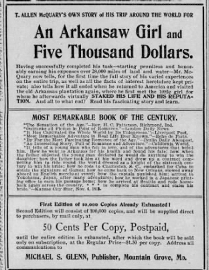 Original book advertisement