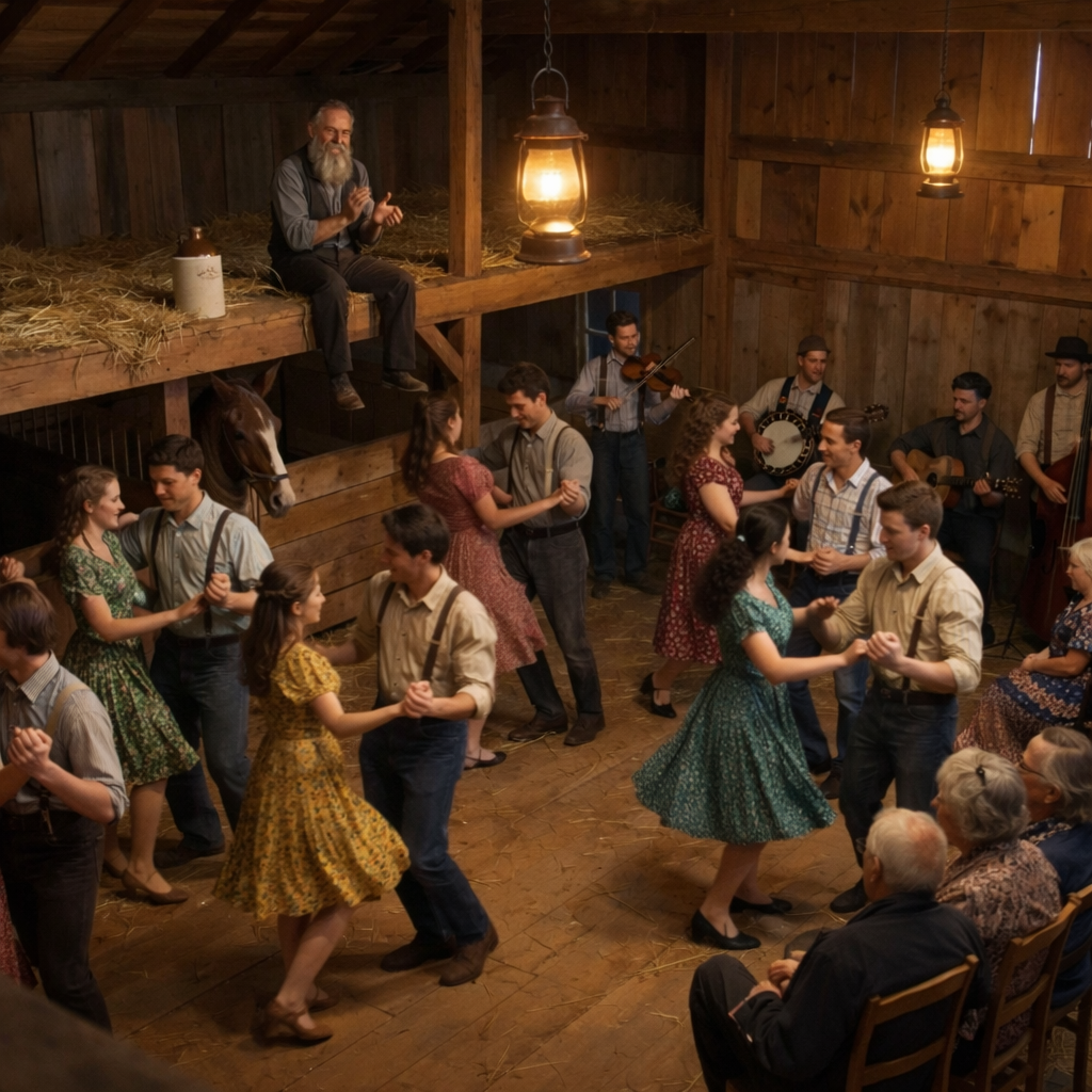 The Barn Dance: A little moonshine can make a lot of monkeyshines.