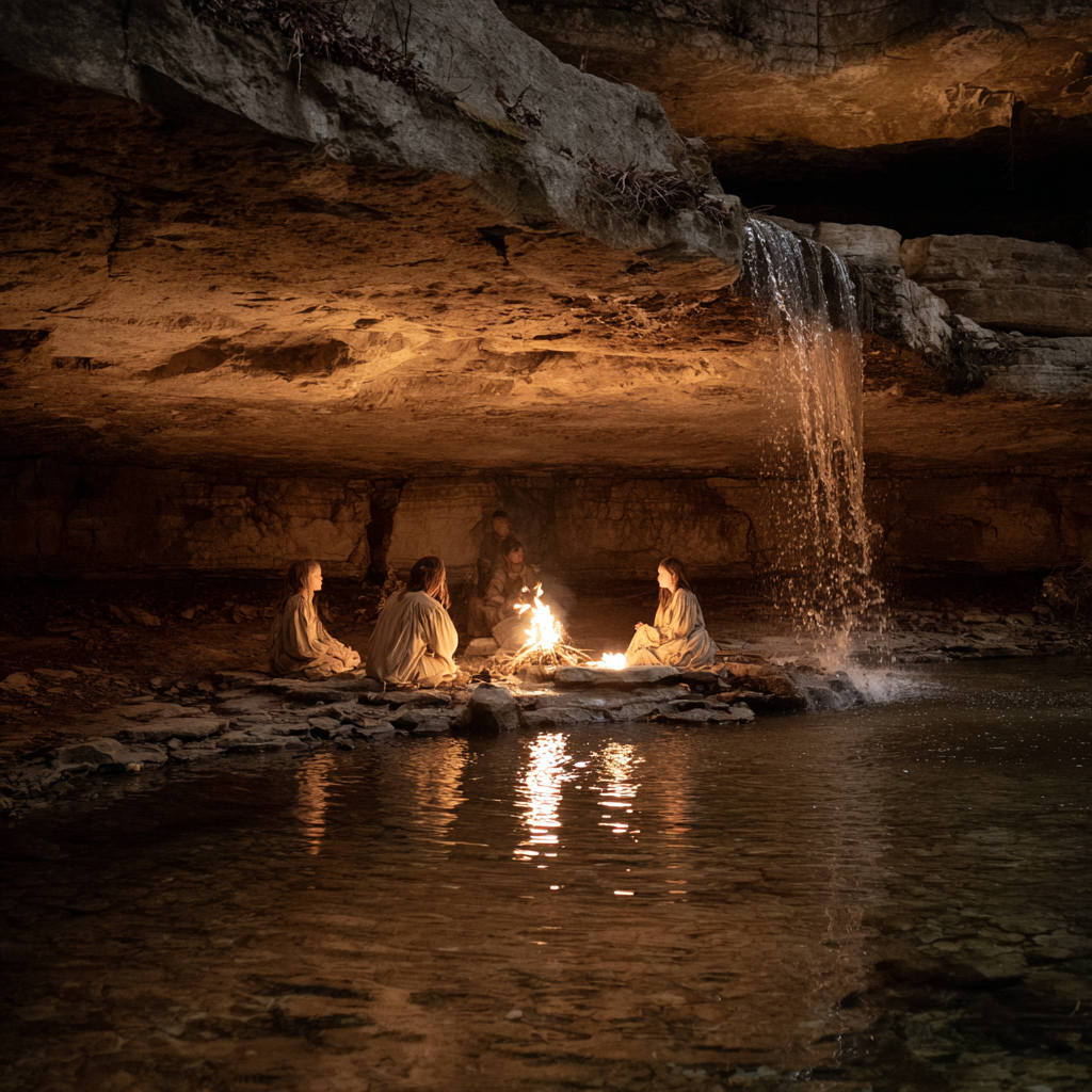 Summoning spirits is always dangerous - Arkansas folklore illustration
