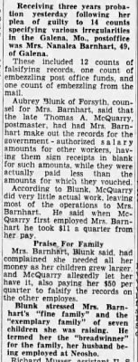 Newspaper article about Nanalea Barnhart