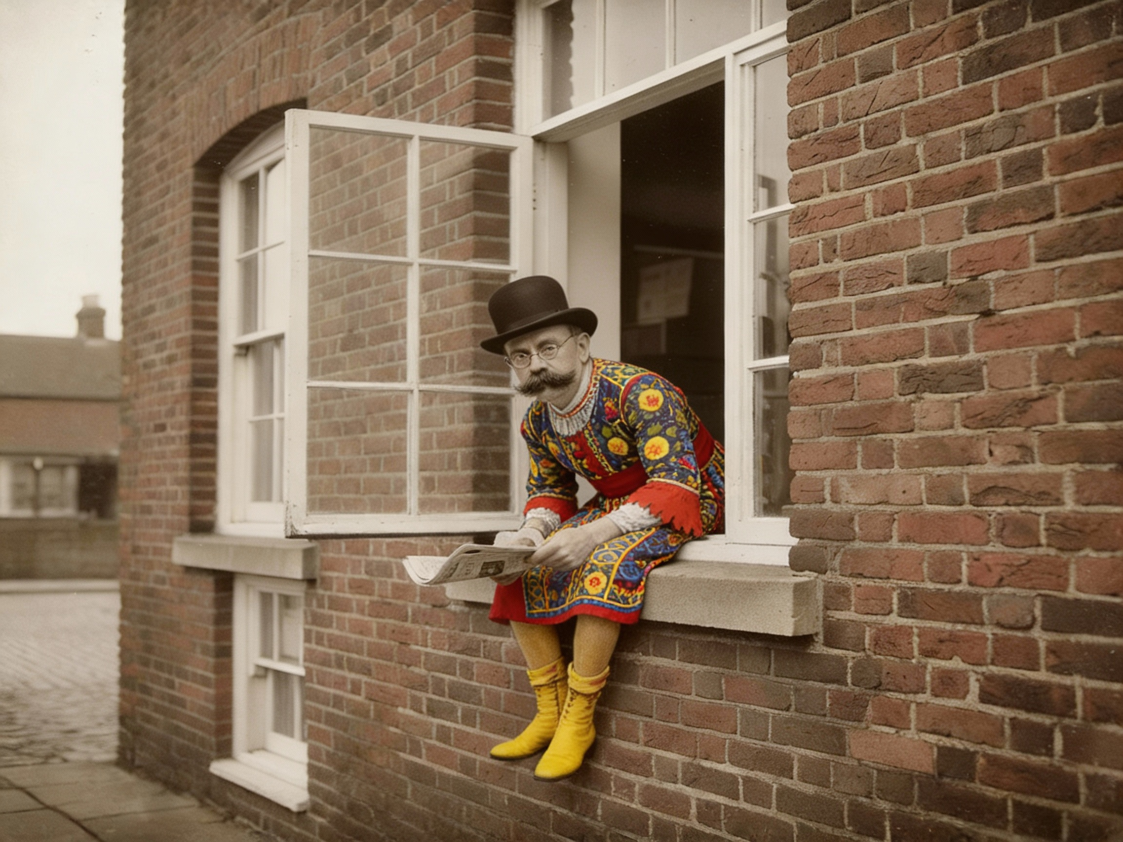 Otis Bulfinch in the window casement