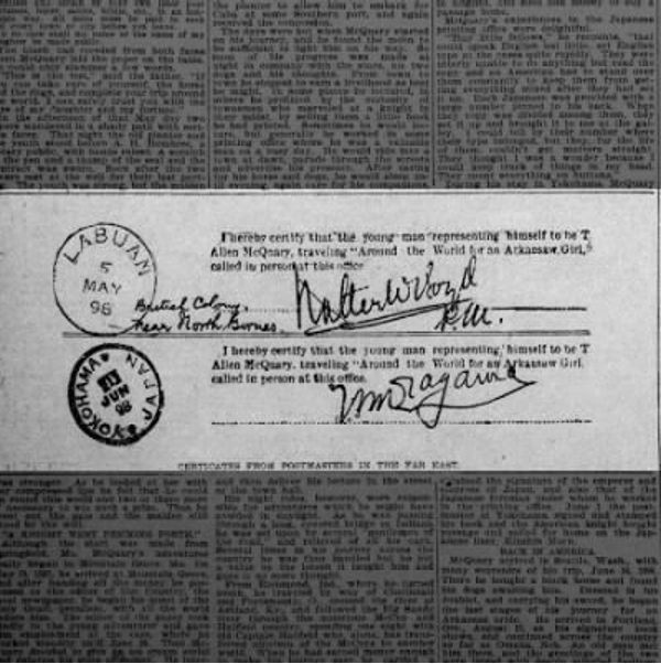 Mack's signatures book — Kansas City Star, 1898