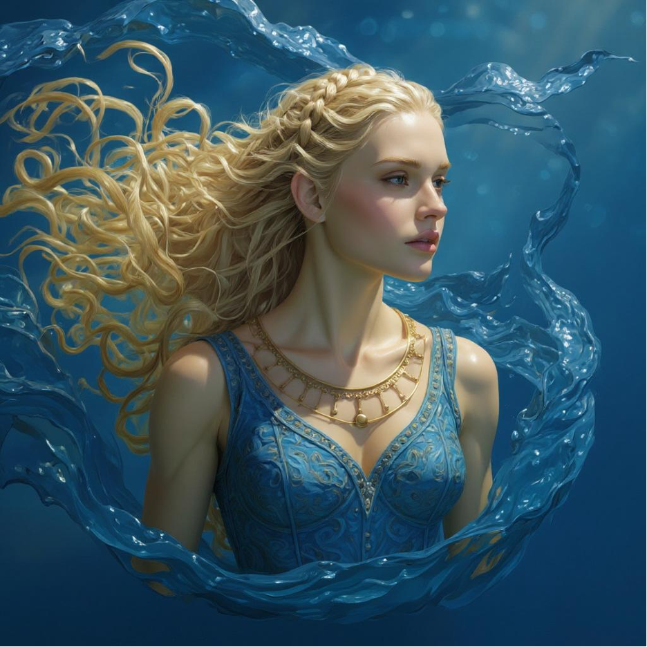 Thetis cavorting with her Nereids beneath the Aegean Sea