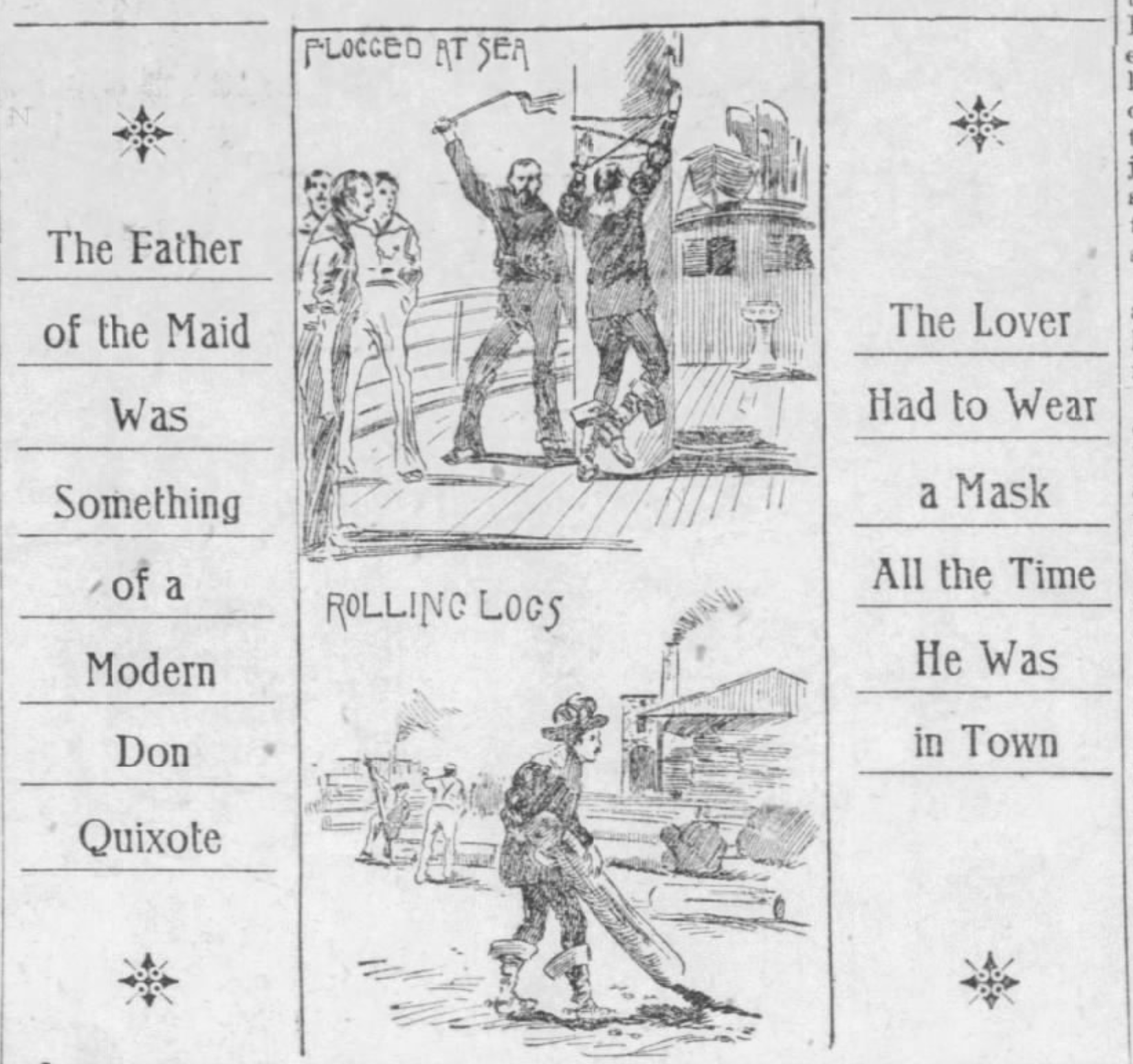 Illustration of a flogging scene, Philadelphia Inquirer, December 11, 1898