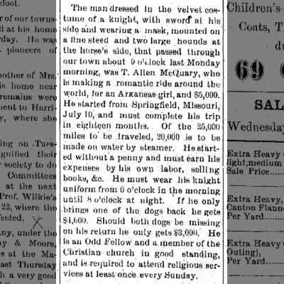 Historical Cambridge City newspaper clipping from 1897